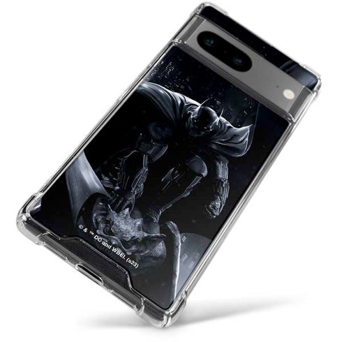 DC Comics Arkham Origins Batman In action pose Google Pixel 7a Clear Case